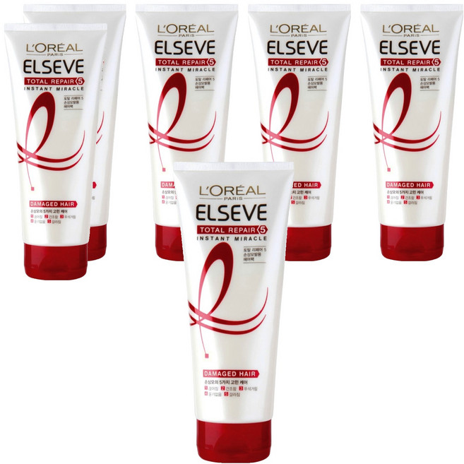 로레알파리 토탈 리페어5 인스턴트 미라클 헤어팩, 170ml, 6개