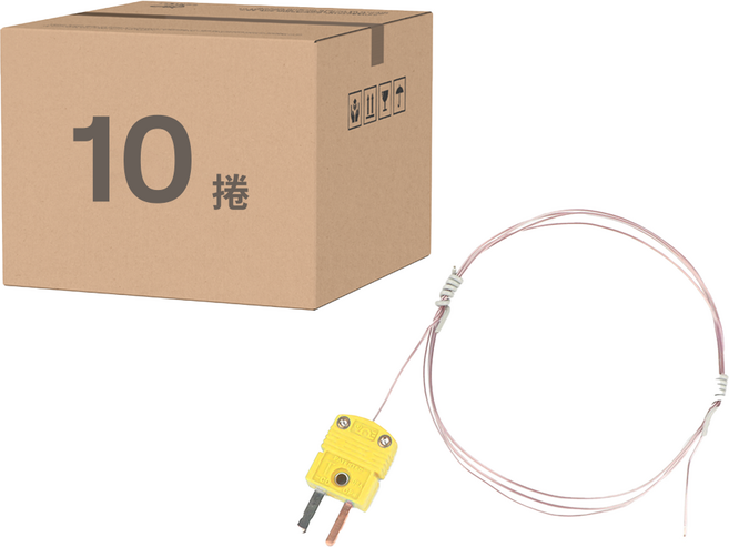 JIAHON 嘉鴻 K型熱電偶測溫線 回溫爐/高溫用 TTK30 K頭 + 線 + 點焊 80cm, 10捲