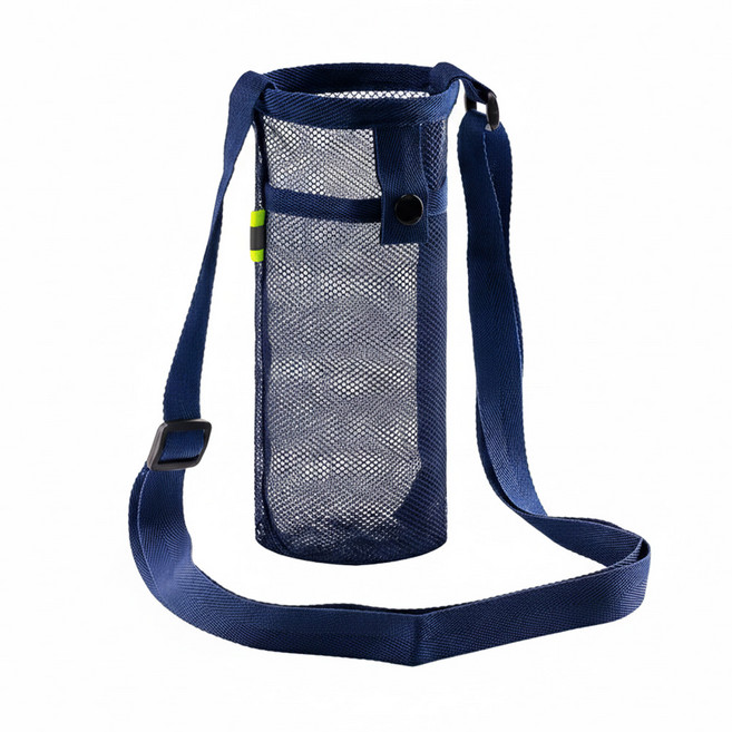 QiMart 多功能水壺手機可調節提袋 適用於水杯/保溫杯/罐裝飲品/酒瓶/摺疊傘等 尼龍製, 深藏藍, 1個