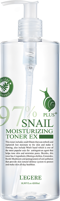 L'EGERE 97蝸牛保濕防護精華露, 500ml, 1瓶