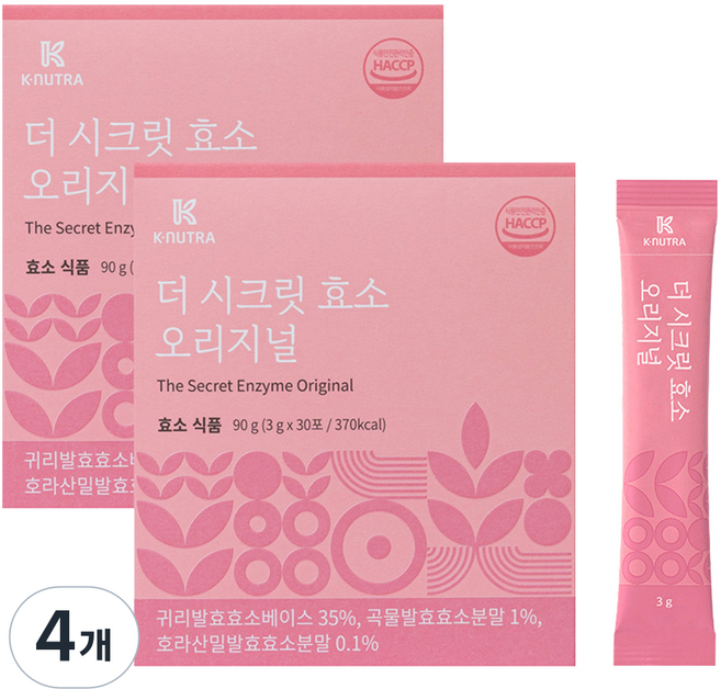 K-NUTRA The Secret酵素 原味 30包, 90g, 4個