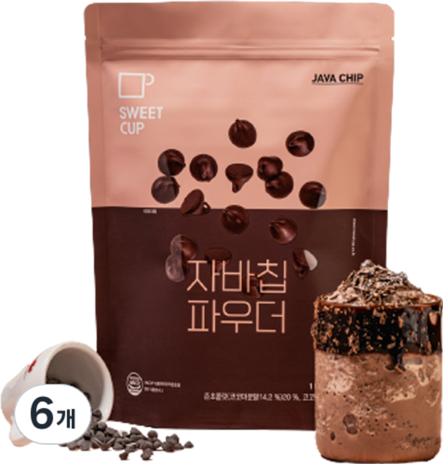 스위트컵 자바칩 파우더, 1kg, 1개입, 6개