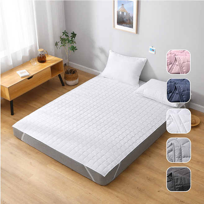 코멧 홈 누빔 매트리스 패드, 화이트