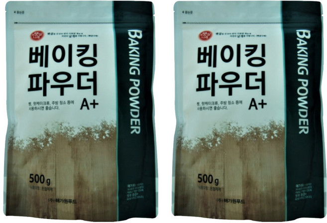 해가원 햇살나래 베이킹파우더 A 플러스, 500g, 2개