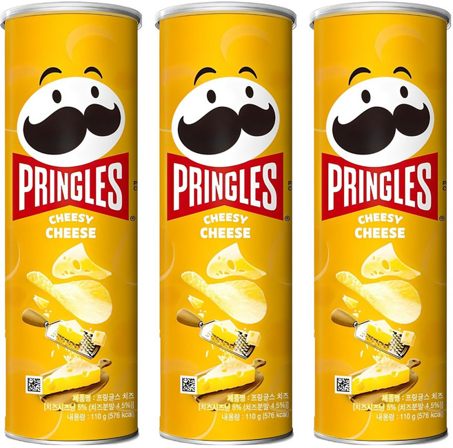프링글스 치즈맛, 110g, 3개