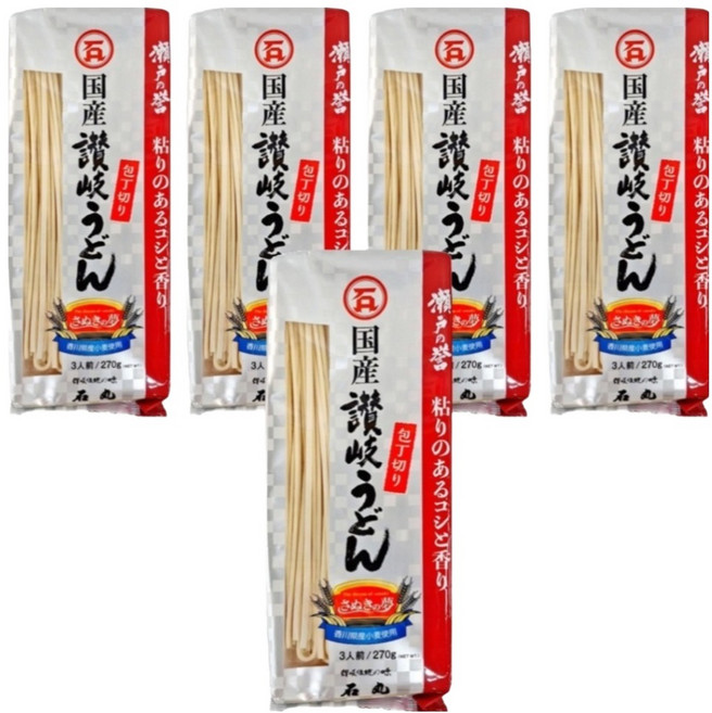 IShimaru 石丸 讚岐烏龍麵 瀨戸之譽, 270g, 5包