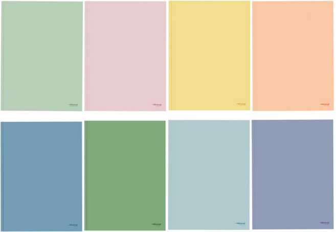 탐사 미니멀 플레인 8mm 노트, 혼합색상, 8개