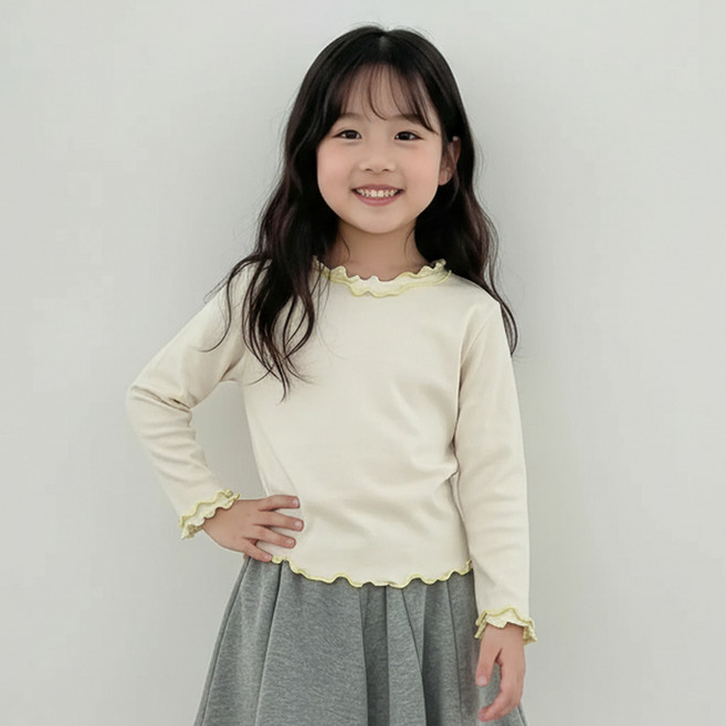 꼰띠키즈 여아용 젤리프릴 티셔츠