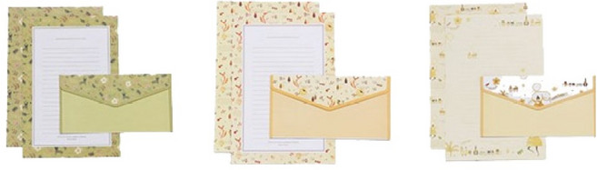 피어니스트 레트로 편지지 6p + 편지봉투 3p 세트, 랜덤발송, 10세트