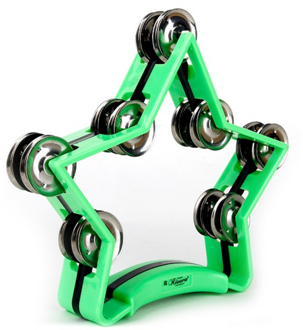 리베라 MT3 별 탬버린, 녹색, 1개