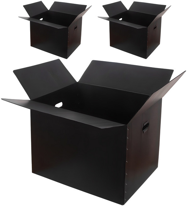 코멧 두꺼운 이사박스 3T, 블랙, 3개