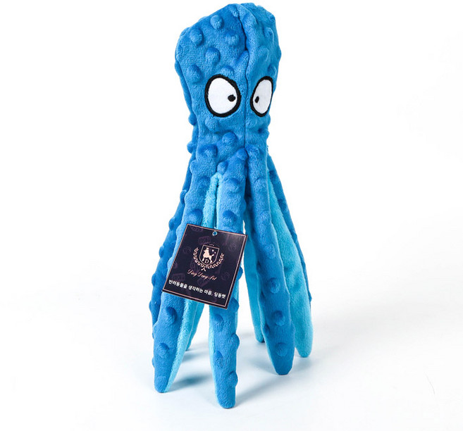 딩동펫 강아지삑삑이 봉제장난감, 블루, 1개