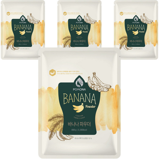 포모나_바나나파우더, 800g, 4개