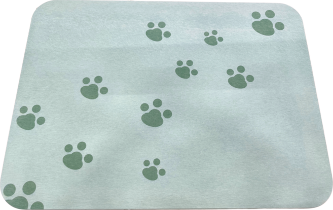 收納王妃 珪藻土地墊, 腳印綠, 1個