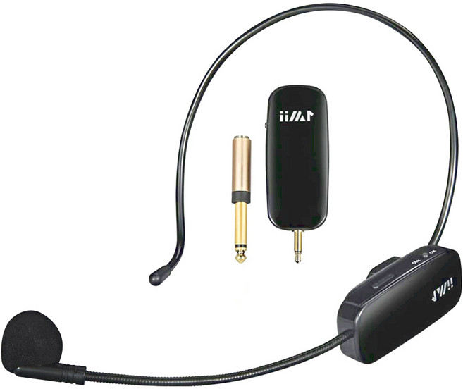 AHOYE 2.4G隨插即用UHF無線麥克風, 黑色, 單一商品