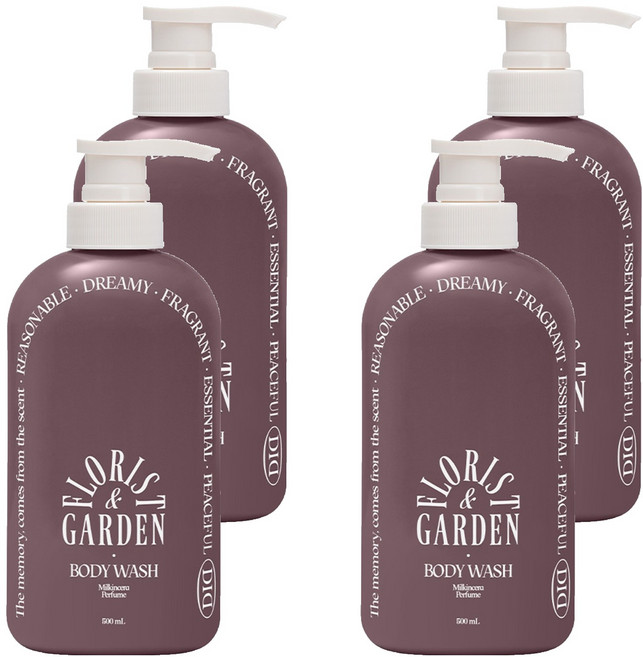 오디드 밀크인세라 퍼퓸 바디워시 플로리스트가든, 500ml, 4개