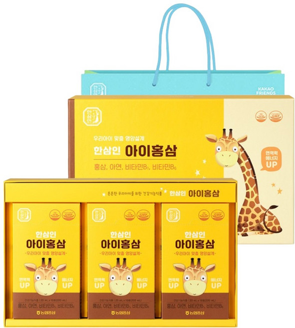 HANSAMIN 袋裝綜合維他命B紅蔘飲 30入+提袋, 1組, 600ml