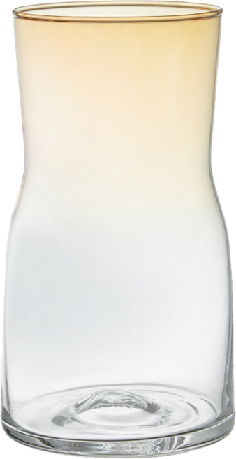 好物良品 雙色漸變手工玻璃花瓶, 漸變金