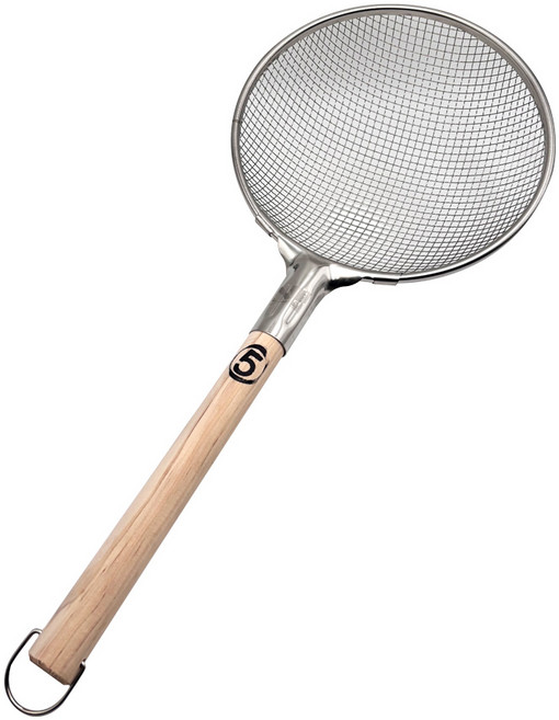 성광 주방 나무손잡이 굵은망 뜰채, 1개