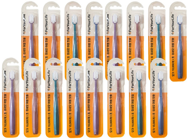 일상나눔 포유어라이프 초 미세모 어썸 칫솔 4종 세트, 4개입, 4세트