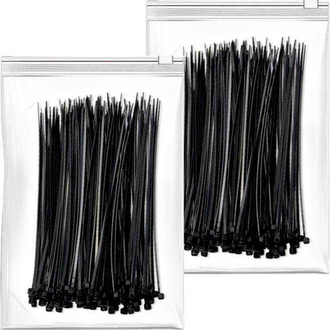 엔더 플렉시블 케이블 타이, 400개, 블랙