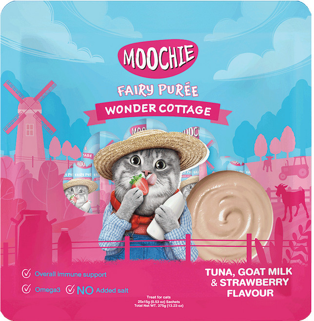 MOOCHIE 姆吉 濃郁奶香貓肉泥, 鮪魚羊奶, 375g, 1袋