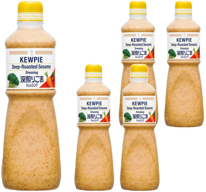 큐피 딥 로스티드 참깨 드레싱, 1L, 5개