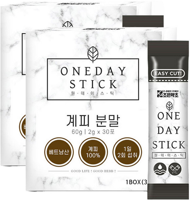 굿허브 원데이스틱 계피 분말 가루 스틱, 2g, 30개입, 2개