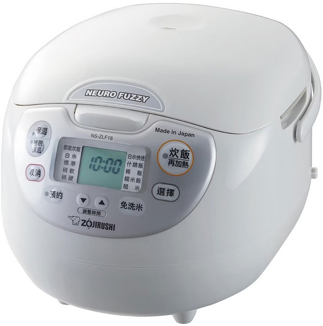 ZOJIRUSHI 象印 黑金剛微電腦電子鍋10人份, NS-ZLF18, 白色