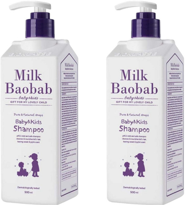 밀크바오밥 베이비&키즈 샴푸, 500ml, 2개