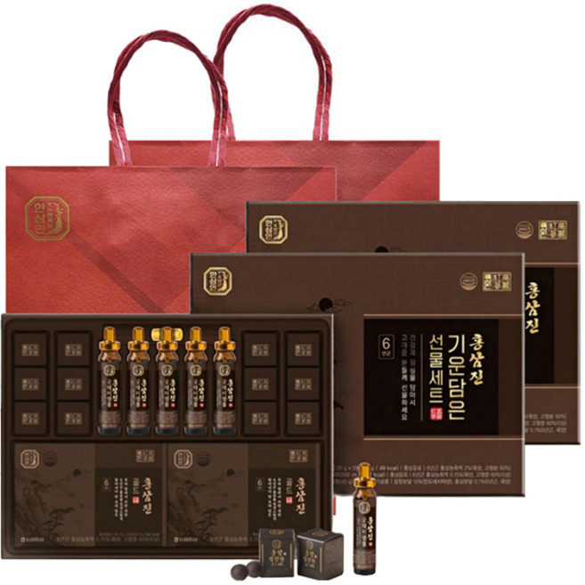 한삼인 홍삼진 기운담은 선물세트 + 쇼핑백, 2세트