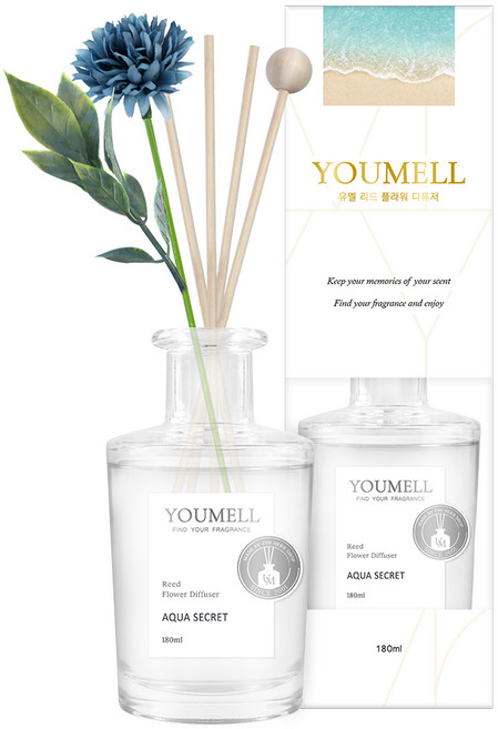 THE HERB SHOP 人造花室內擴香瓶, 海洋調花香, 180ml, 1瓶