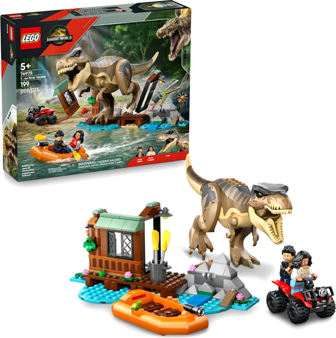 LEGO 樂高 侏儸紀世界 逃離暴龍河川大冒險 T. rex River Escape, 76975, 多色, 1組