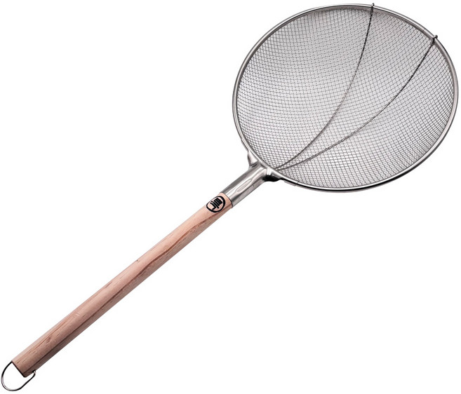 성광 주방 나무손잡이 굵은망 뜰채, 1개