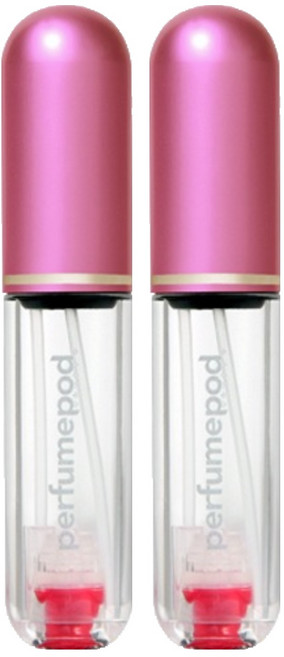 트라발로 퍼퓸팟 퓨어 펌핑식 충전 휴대용 향수공병 5ml, 핫핑크, 2개