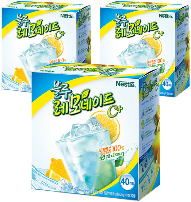 네슬레 블루 레모네이드, 13.3g, 40개입, 3개