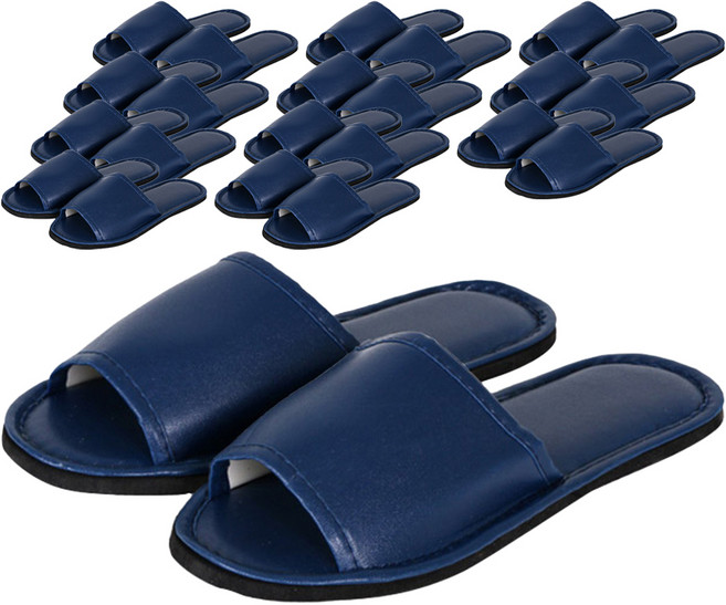 인조가죽 실내슬리퍼 M, 청색, 24개