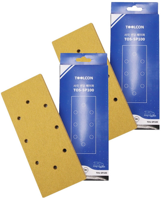 툴콘 사각 샌딩 페이퍼 #100 10p, 2개