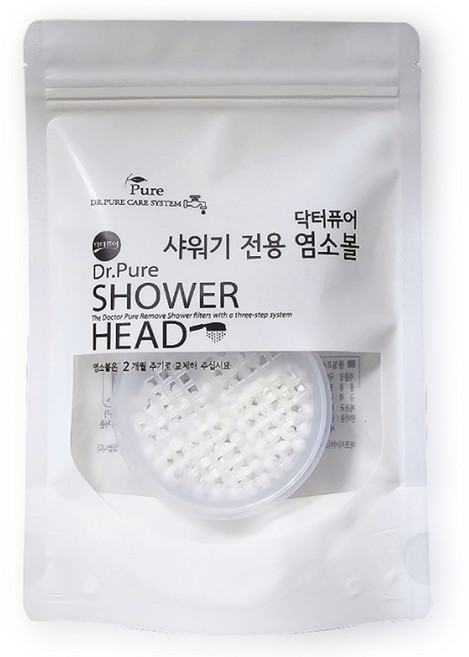 닥터퓨어 샤워기 전용 염소볼, 1개, 무향