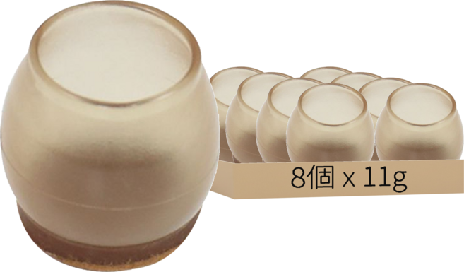 COMET 加厚升級毛氈靜音桌椅腳套 UTCLC-01P 茶色圓形 11g, 8個