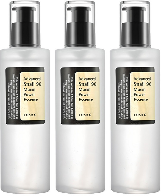 COSRX 96%蝸牛賦活黏液精華, 100ml, 3瓶