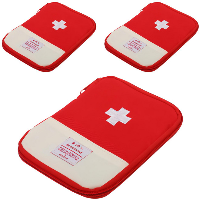 가정 비상약 휴대용 파우치 대형 응급처치 구급세트, 3개