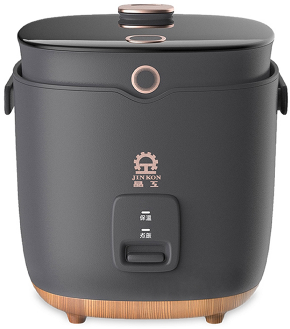 JINKON 晶工 3人份 1.5mm合金厚釜內鍋 可拆式內蓋 電子鍋 煮飯 400W 直熱式 4級能源效率 黑色 JK-1318