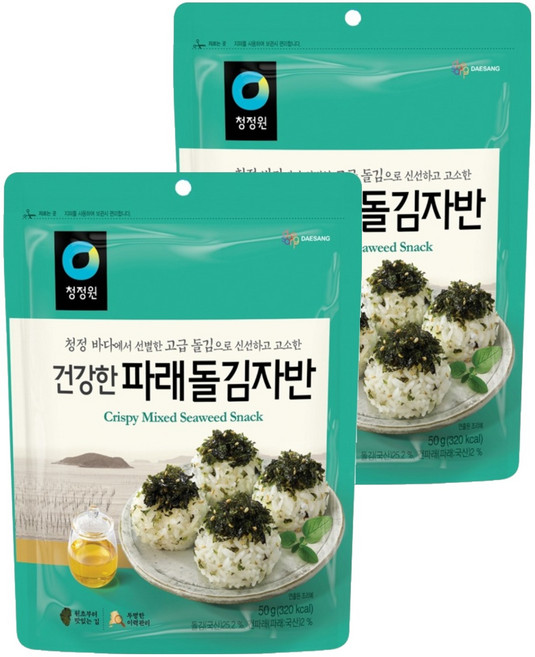 청정원 파래돌김자반, 50g, 2개