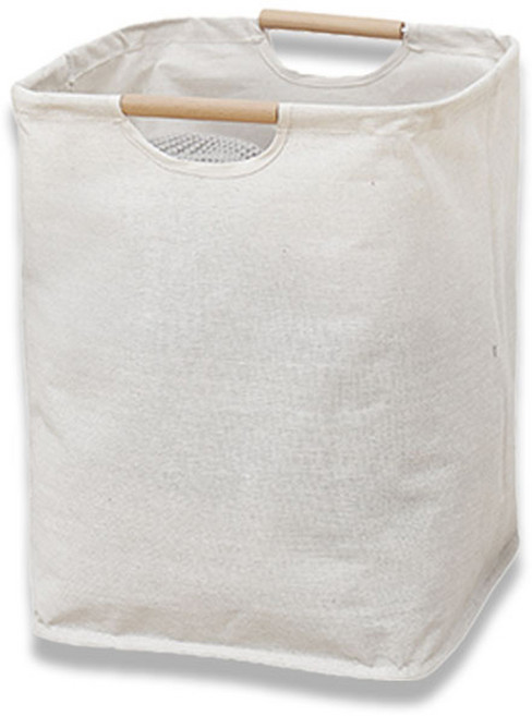 미믐 폴딩 린넨 빨래바구니, 화이트