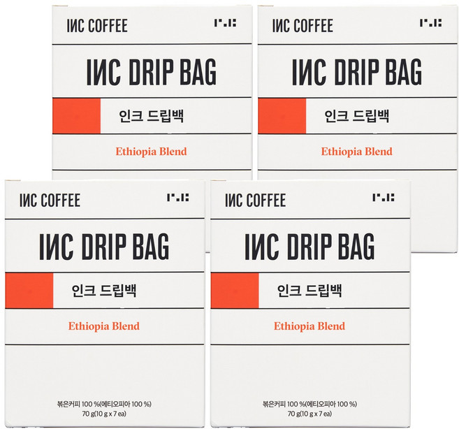 에티오피아 블렌드 드립백 커피 7p, 10g, 7개입, 4개