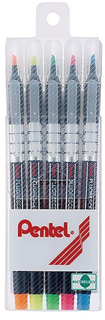 Pentel 飛龍文具 螢光筆(國內樣式) S512-5, 5色, 5支