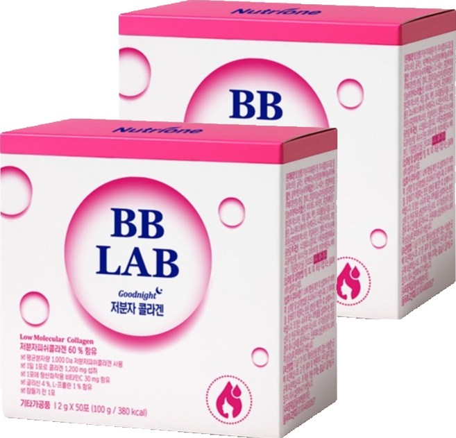 비비랩 굿나잇 저분자 콜라겐, 50회분, 100g, 2개