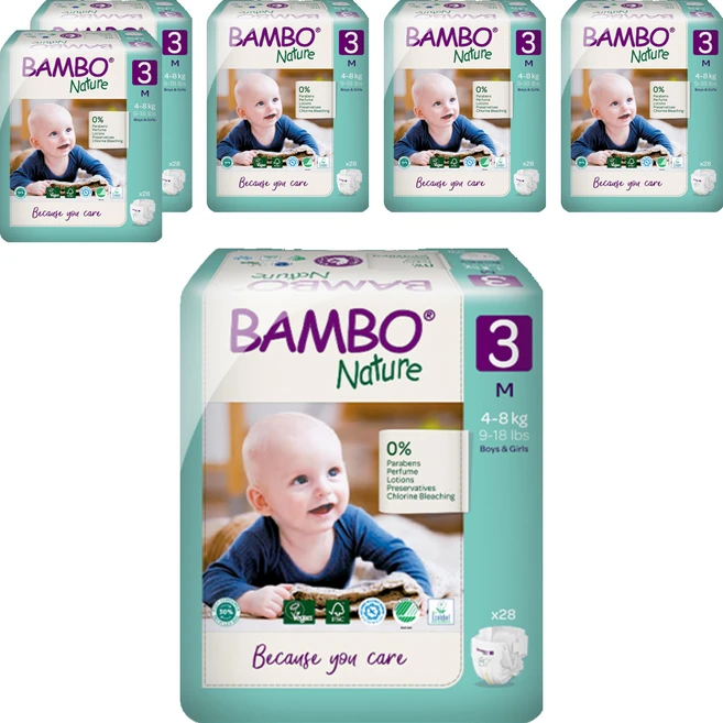 밤보네이처 그린 밴드형 기저귀, 3단계, 168매 - 쿠팡