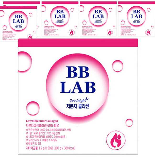 BB LAB 科研 晚安低分子膠原蛋白粉, 50條, 6盒